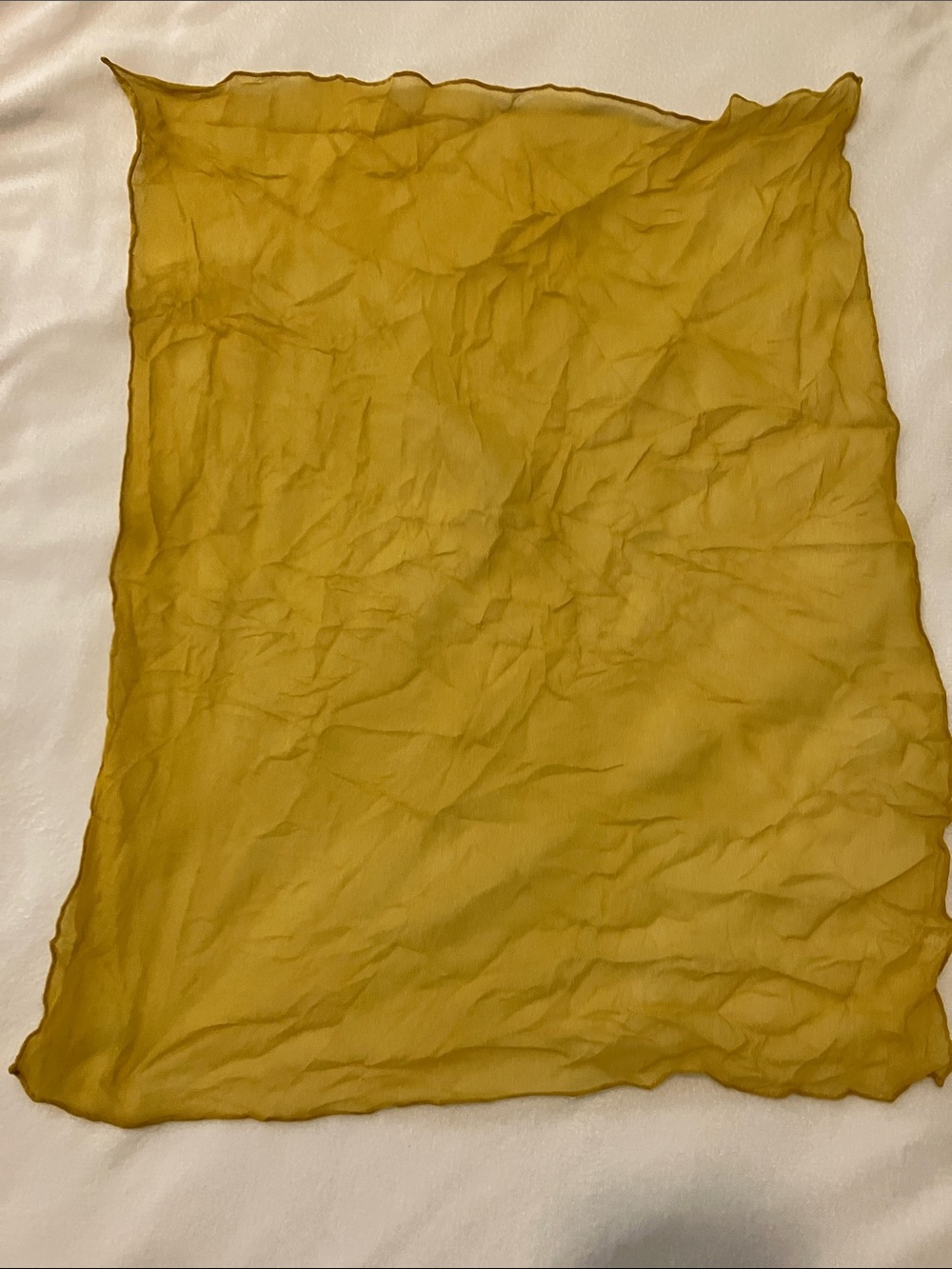 15 x 18” mustard scarf
